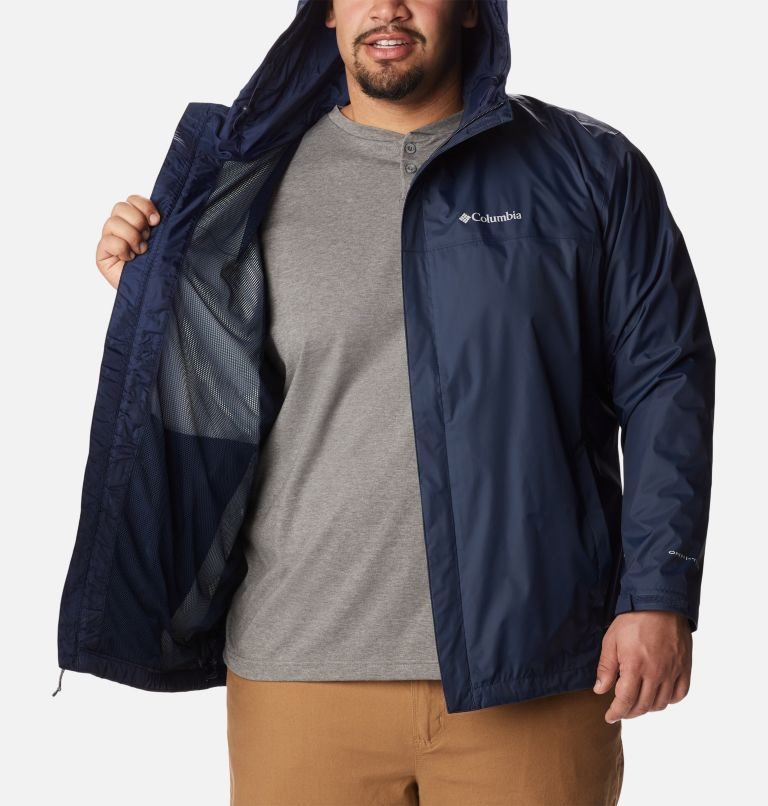 Men's Columbia Watertight II Rain Jackets Navy | Plus Size CA-H4A81